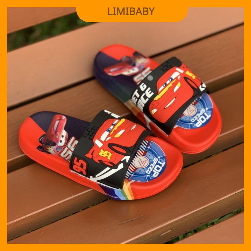 Dép lê Bé Trai Hoạ tiết Ôtô. Dép Đế Dẻo Siêu Nhẹ, Mẫu tiền tiến nhất cho bé