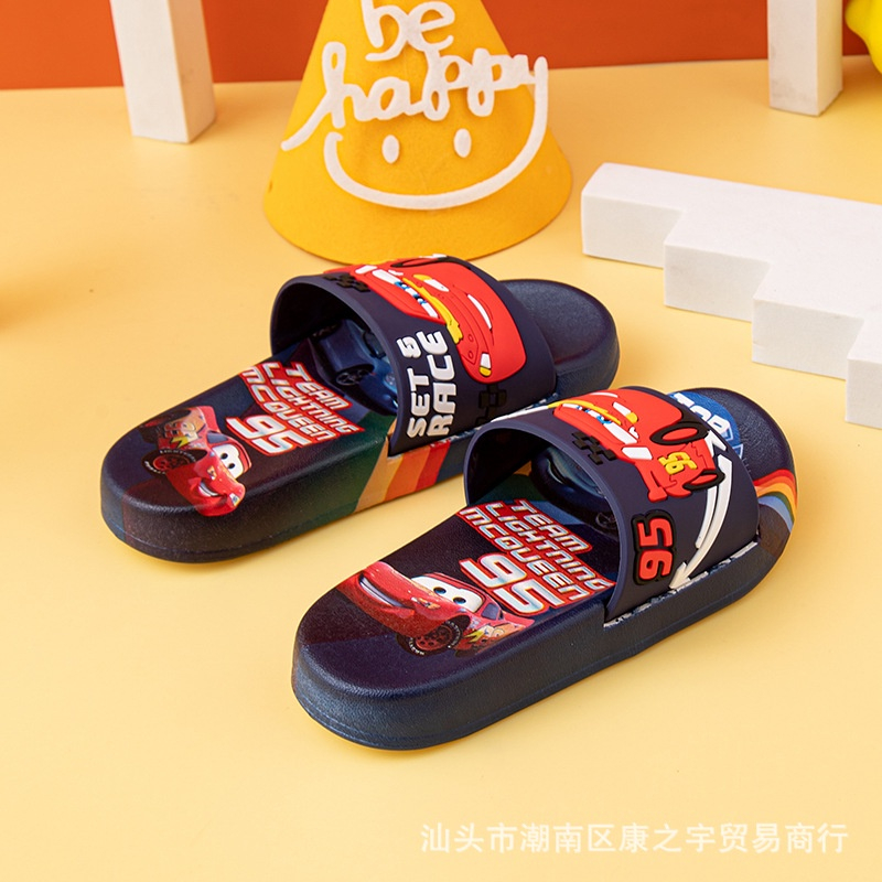 Dép lê Bé Trai Hoạ tiết Ôtô. Dép Đế Dẻo Siêu Nhẹ, Mẫu tiền tiến nhất cho bé