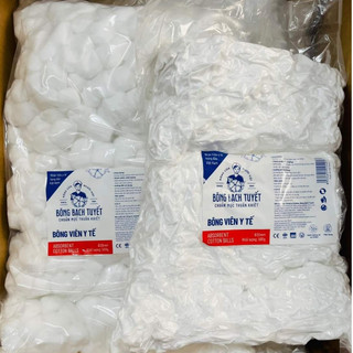 Bông bạch tuyết viên túi 500g, Bông viên bạch tuyết