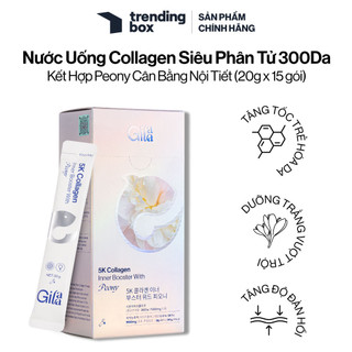 Nước uống collagen siêu phân tử 300da gilaa kết hợp peony trẻ hóa cân bằng nội tiết