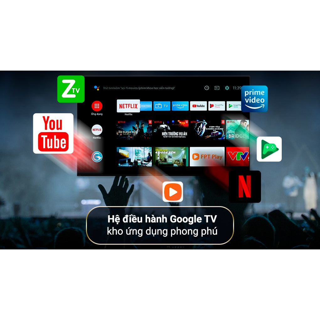 Smart TV TOSHIBA Google LED 4K UHD tràn viền  50'' 50C350LP - Tìm kiếm bằng giọng nói - Bảo hành 2 năm