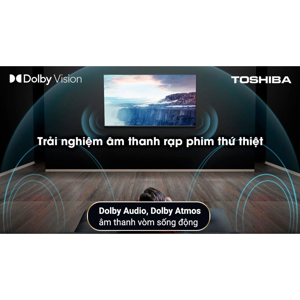 Smart TV TOSHIBA Google LED 4K  UHD tràn viền 55'' 55C350LP - Tìm kiếm bằng giọng nói - Bảo hành 2 năm