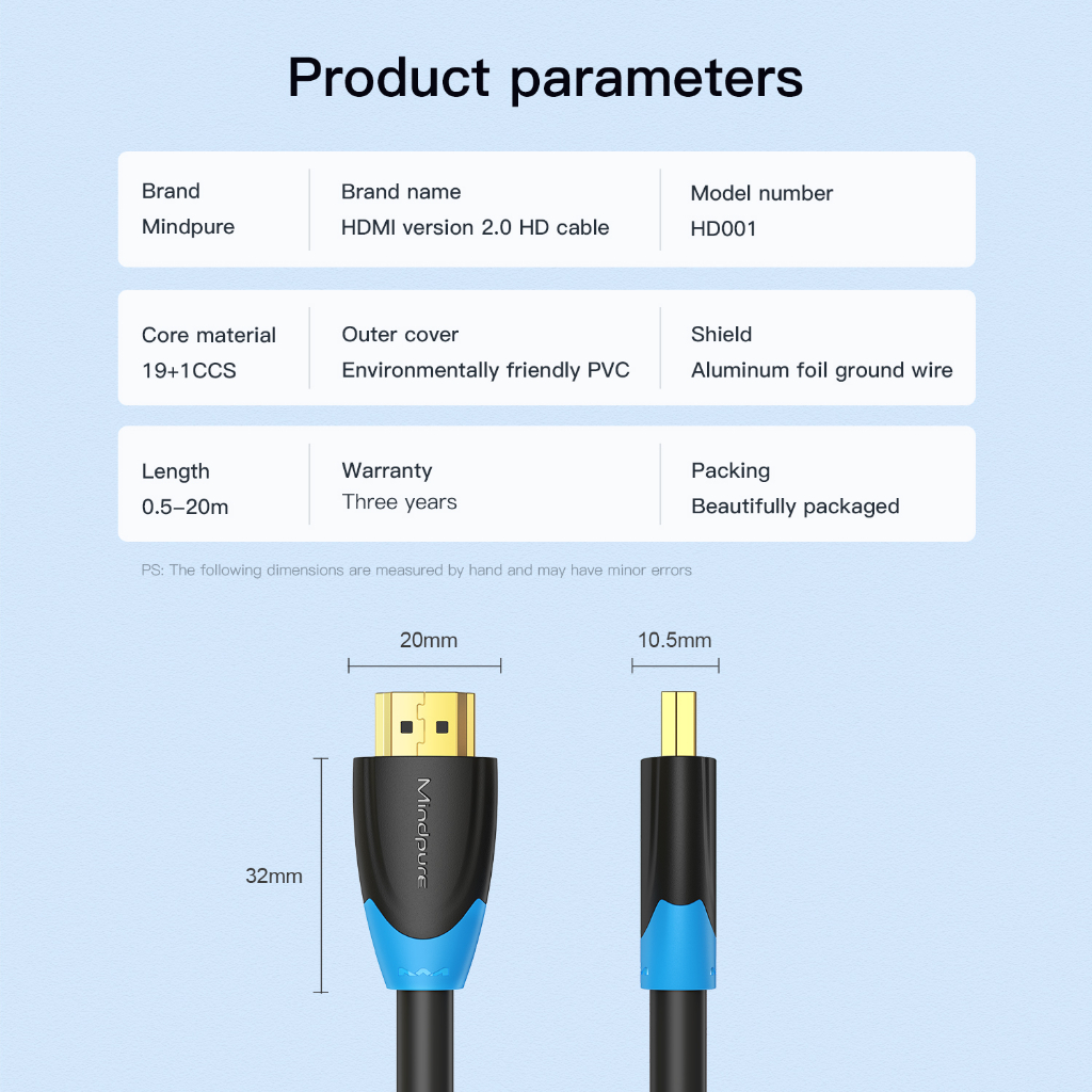 Cáp HDMI Mindpure Ultra HD HDTV Kabel 60Hz 4K 8K 2m có Ethernet | BigBuy360 - bigbuy360.vn