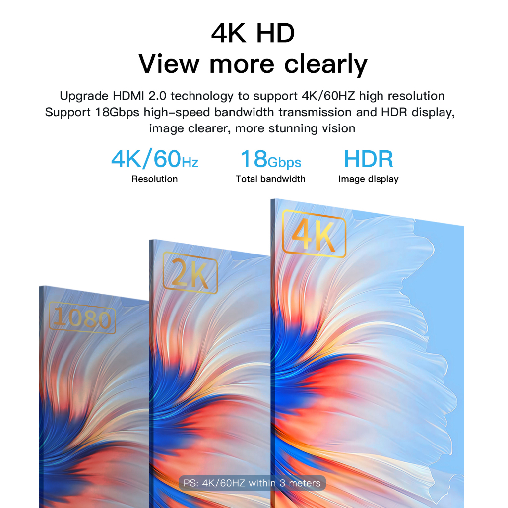 Cáp HDMI Mindpure Ultra HD HDTV Kabel 60Hz 4K 8K 2m có Ethernet | BigBuy360 - bigbuy360.vn