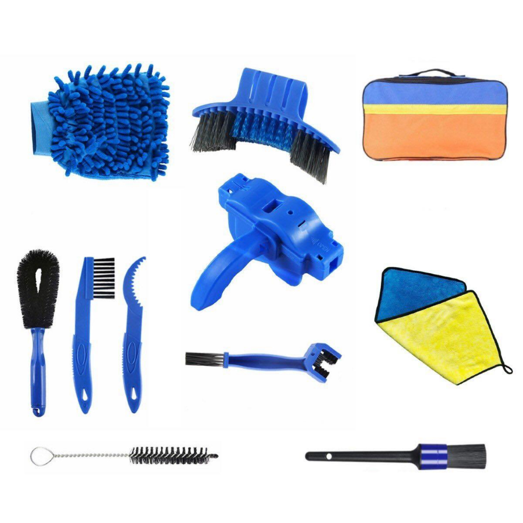 Bộ vệ sinh xe đạp đa năng 10 món có túi đựng xịn xò