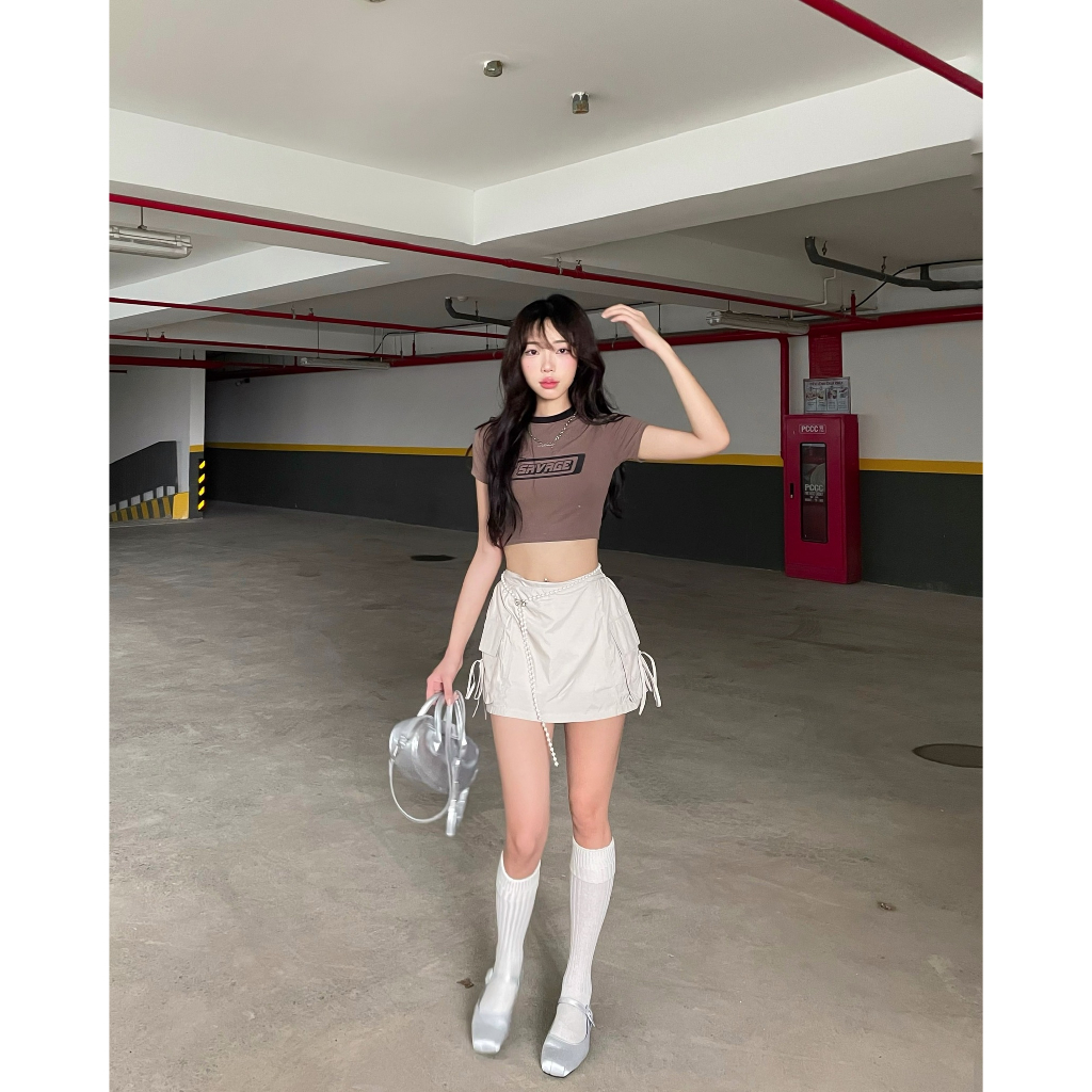 Chân váy dù ngắn ver2 | W Skirt Ver.2 - CLÉLIE
