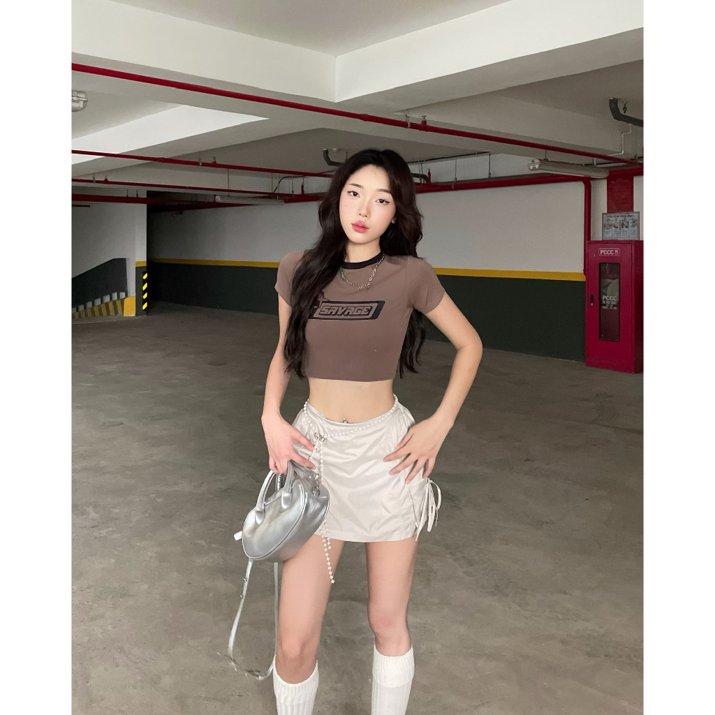 Áo croptop thun ôm CLÉLIE | SAVAGE CROPTOP