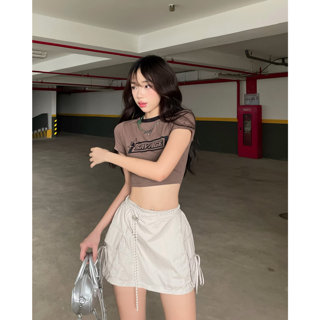 Áo croptop thun ôm CLÉLIE | SAVAGE CROPTOP