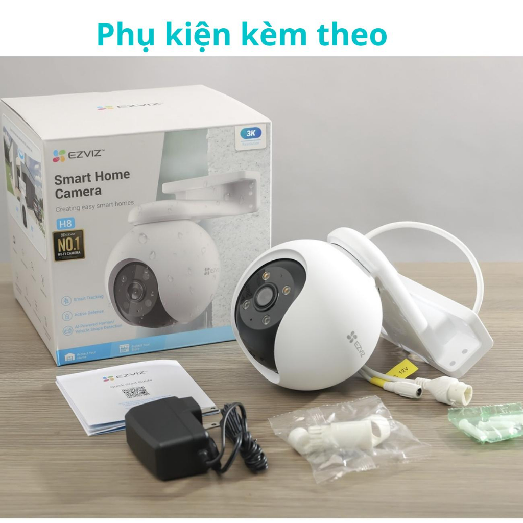 H8 5MP Pro | Camera Wifi Ngoài Trời EZVIZ – Xoay 360, có màu ban đêm, còi chớp đèn báo, đàm thoại 2 chiều, vẫy tay thực