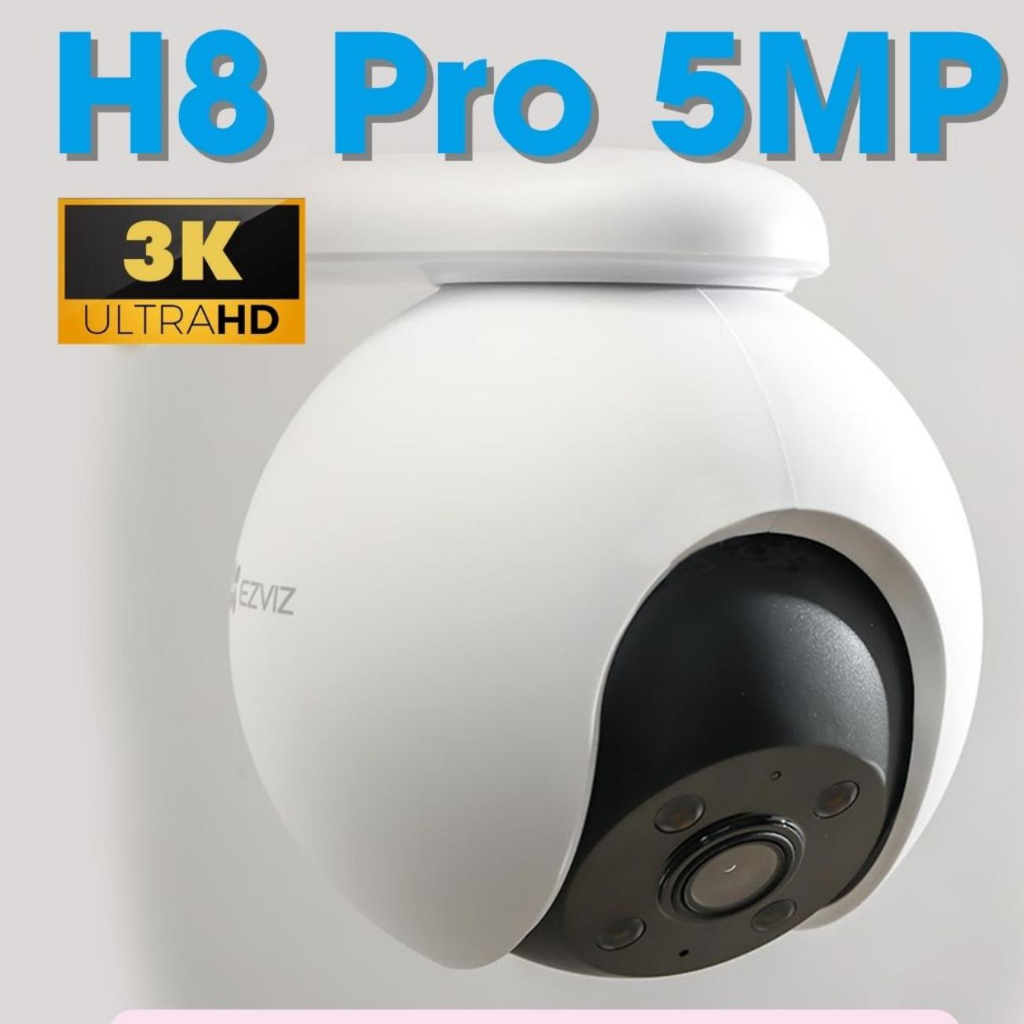 H8 5MP Pro | Camera Wifi Ngoài Trời EZVIZ – Xoay 360, có màu ban đêm, còi chớp đèn báo, đàm thoại 2 chiều, vẫy tay thực