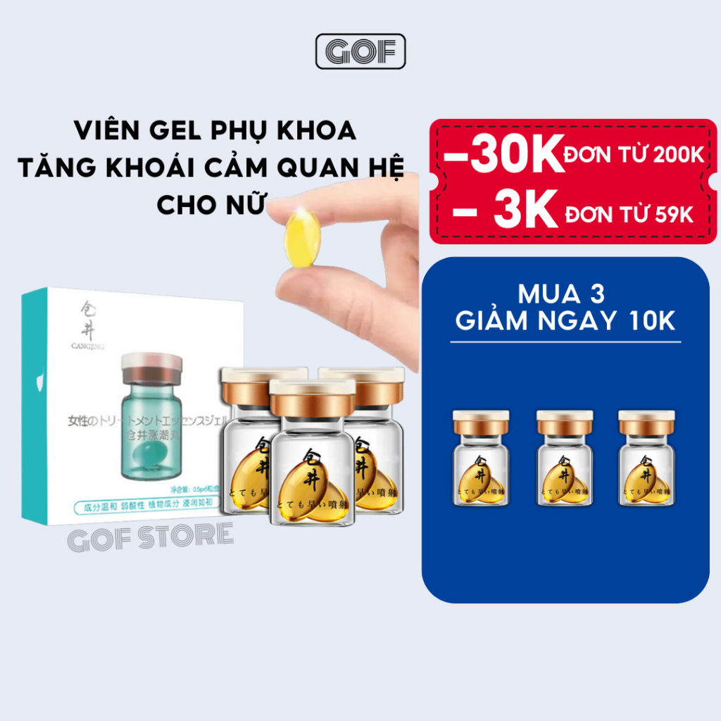 Viên Gel Bôi Trơn Cho Nữ Nhật Bản Giúp Phụ Nữ Xuất Nước Dưỡng Ẩm Làm Hồng Vùng Kín - Gof Store