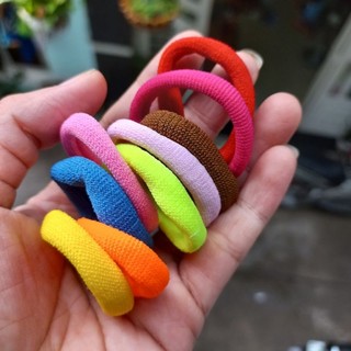 Túi 48 dây cột tóc nhiều màu cở nhỏ (Kt:3-3.5cm)