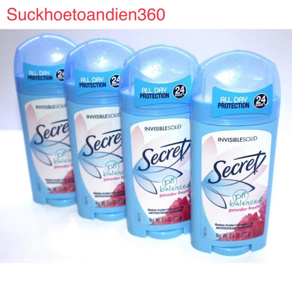 Lăn Nách Khử Mùi cho Nữ Mỹ Secret USA 73g Invisible Solid Cao Cấp Suckhoetoandien360
