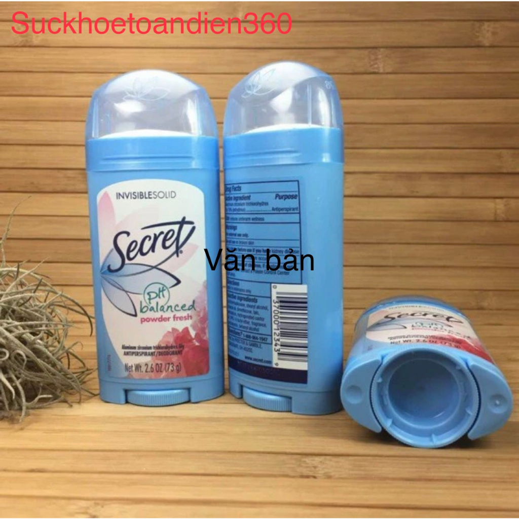 Lăn Nách Khử Mùi cho Nữ Mỹ Secret USA 73g Invisible Solid Cao Cấp Suckhoetoandien360