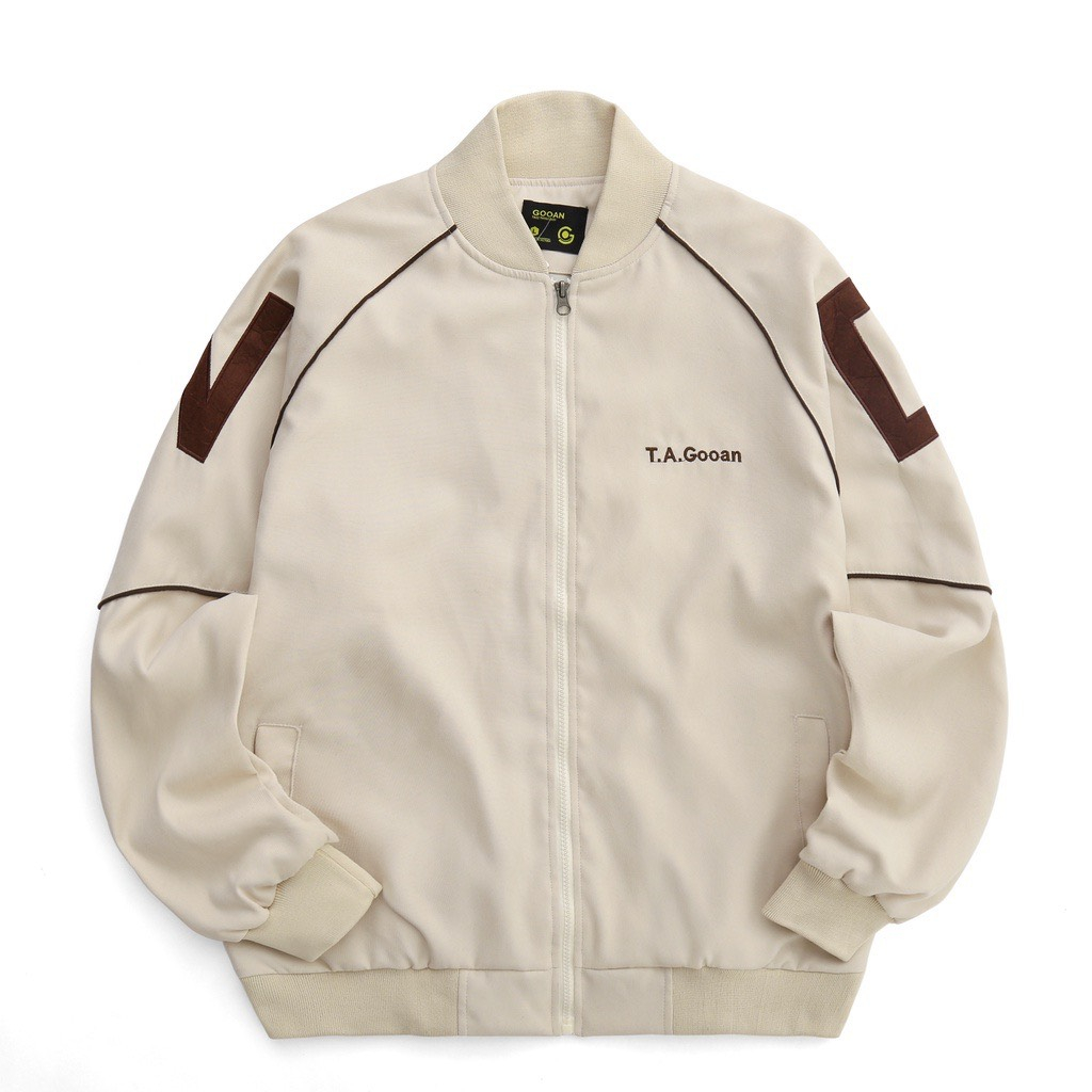 Áo khoác Bomber Da lộn, Áo 2 lớp dày dặn lót dù mềm, logo thêu