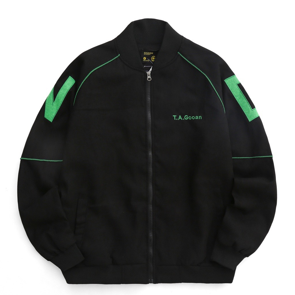 Áo khoác Bomber Da lộn, Áo 2 lớp dày dặn lót dù mềm, logo thêu