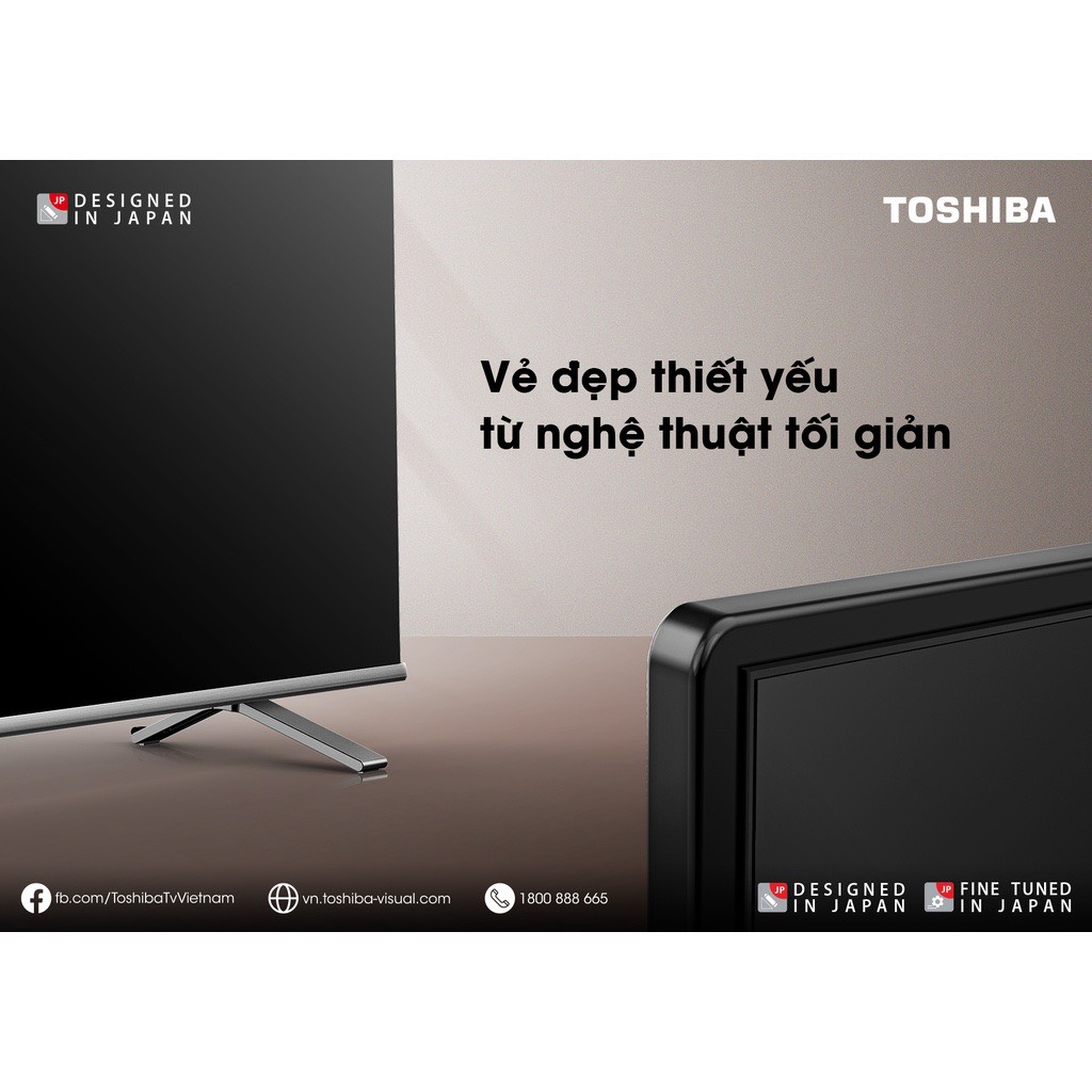 Smart TV TOSHIBA Google LED 4K  UHD tràn viền 55'' 55C350LP - Tìm kiếm bằng giọng nói - Bảo hành 2 năm