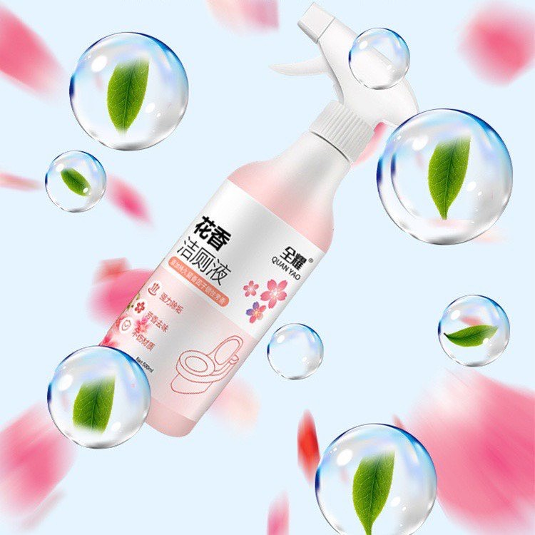 Chai Xịt Tẩy Rửa Bồn Cầu Hương Nước Hoa Anh Đào - Khử Mùi Nhà Vệ Sinh Đa Năng Siêu Sạch Khử Khuẩn 500ml