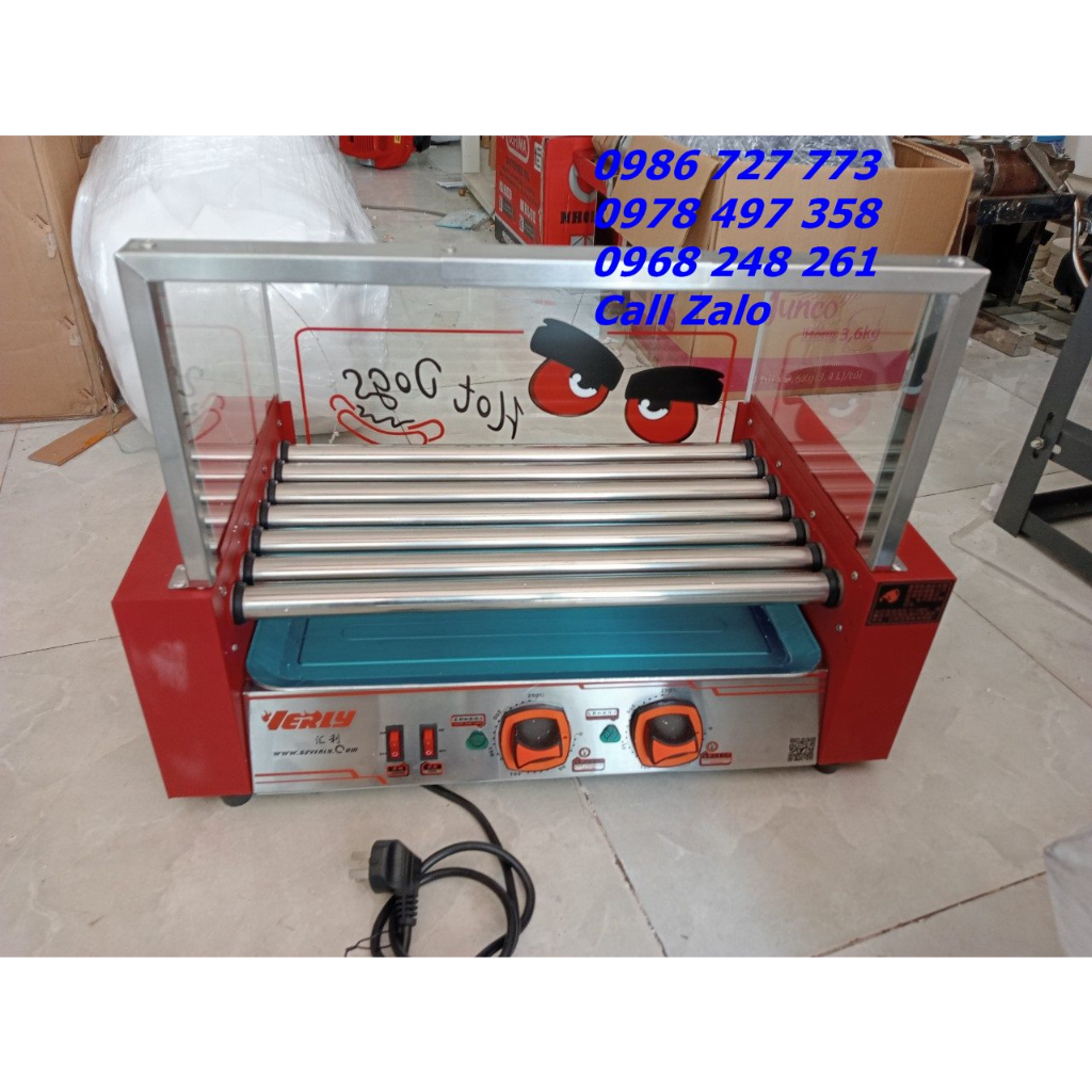 Thanh lý máy nướng xúc xích 7 thanh chính hãng verly