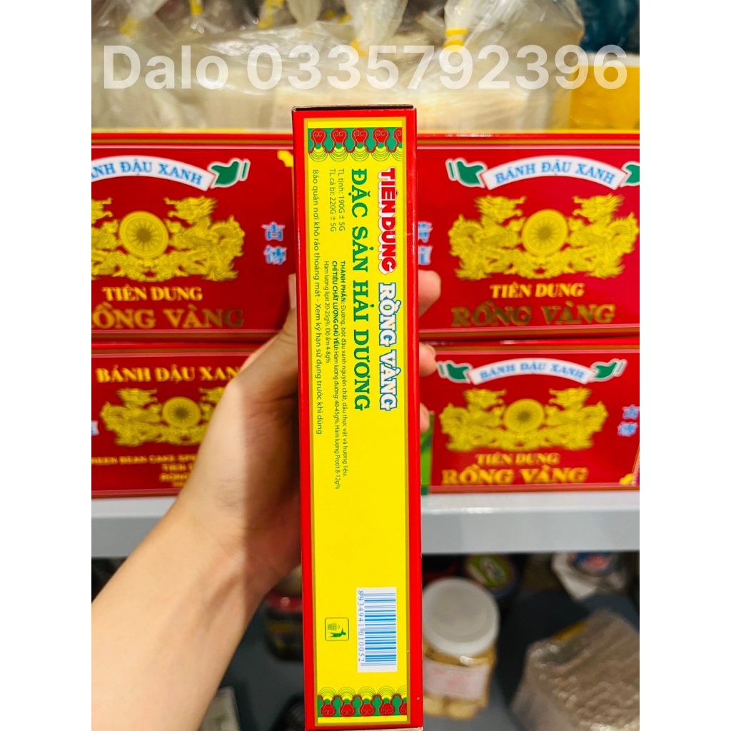 Bánh đậu xanh rồng vàng Tiên Dung - Đặc sản hải dương hộp 220gr - Út duyên 76 đặc sản