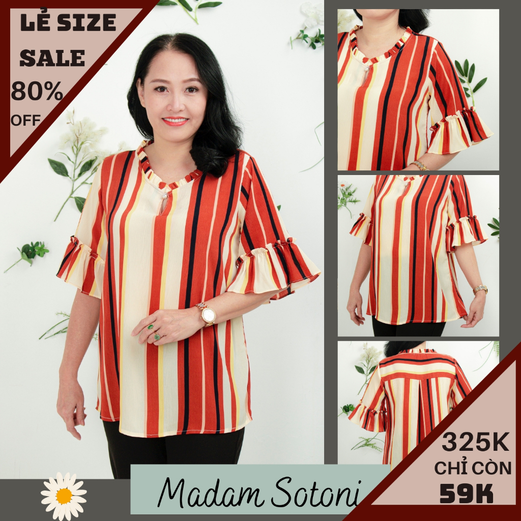Madam Sotoni - Thời trang trung niên - Áo kiểu nữ trung niên - LVSD1201