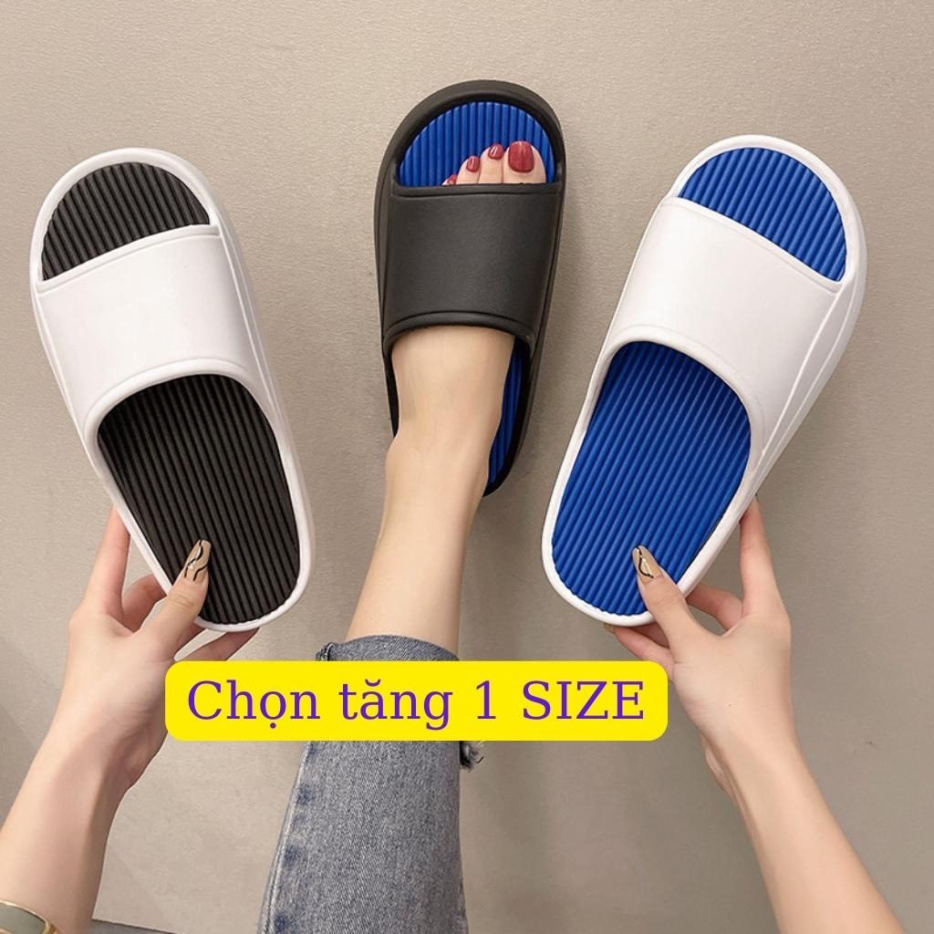 Dép bánh bì nam nữ đế cao, dép quai ngang chất liệu eva chống trơn trượt siêu bền