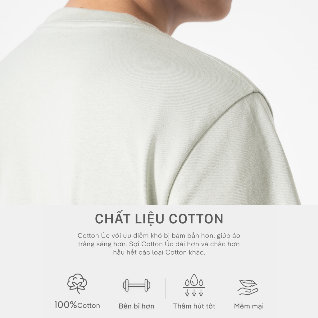 T-Shirt Basic Cotton 100% 220gsm dày dặn mềm mại - Thương hiệu Coolmate