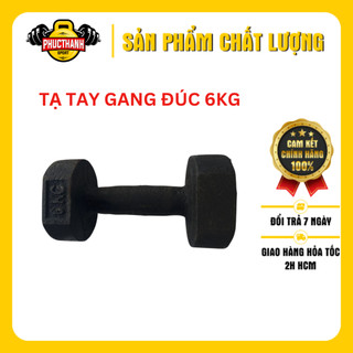 Tạ tay gang đúc nguyên khối 6kg