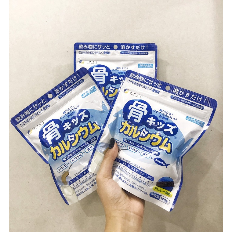 Bột Canxi Cá Tuyết Bone's Calcium For Kids Nhật Bản 140g giúp tăng chiều cao