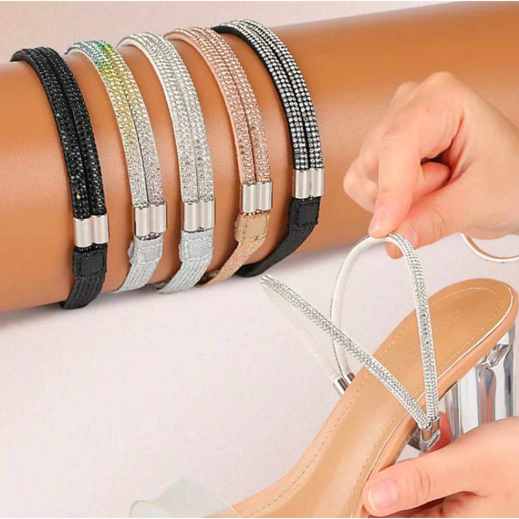 quai giày chống rộng chống tuột gót chân đính đá sang trọng