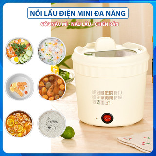 Nồi lẩu điện mini đa năng, Ca nấu mì nhỏ gọn, Nồi lẩu cô đơn chống dính nội địa Trung