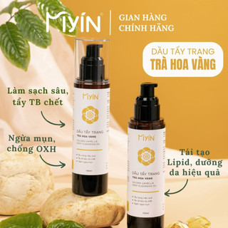 Dầu tẩy trang Trà Hoa Vàng MYIN 100ml làm sạch sâu, sạch bã nhờn, tẩy da chết, phù hợp mọi loại da