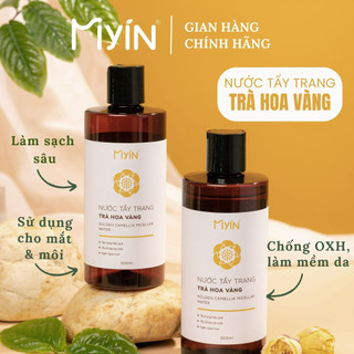 Nước tẩy trang Trà Hoa Vàng MYIN - Golden Camellia Micellar Water 300ml làm sạch sâu 3in1 dịu nhẹ, phù hợp mọi làn da