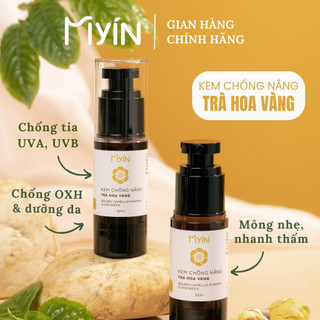 Kem chống nắng Trà Hoa Vàng MYIN - Golden Camellia Mineral Sunscreen 32ml an toàn cho da nhạy cảm,phù hợp mọi loại da