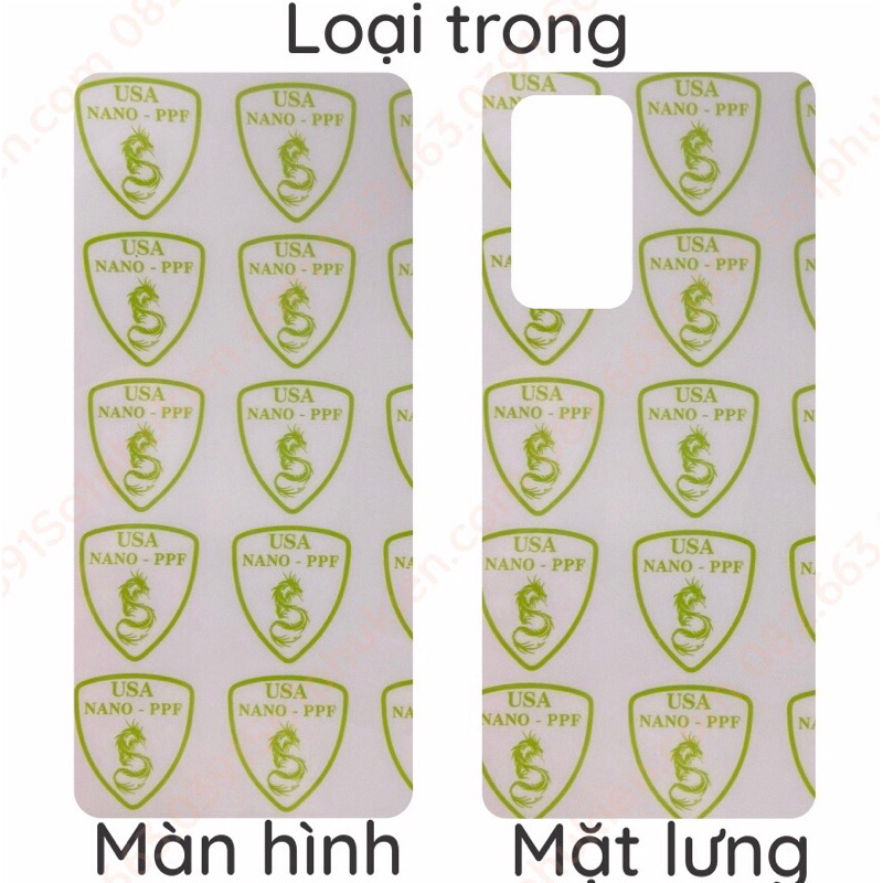 MIẾNG DÁN PPF USA CAO CẤP TRONG SUỐT CHO SAMSUNG S23 ULTRA S22 ULTRA S21 ULTRA S20 NOTE 20 ULTRA NOTE 10 NOTE 9 NOTE 8