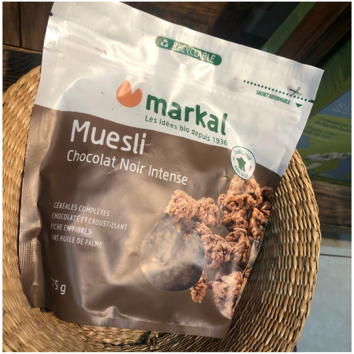 Ngũ cốc muesli giòn sô cô la hữu cơ Markal 375g
