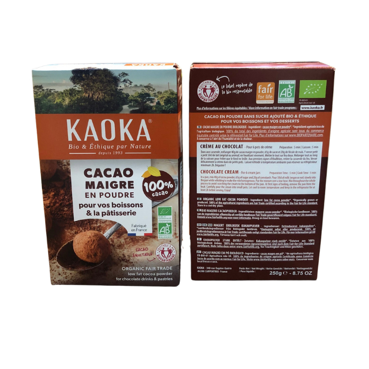 Bột cacao nguyên chất hữu cơ Kaoka Markal 250g