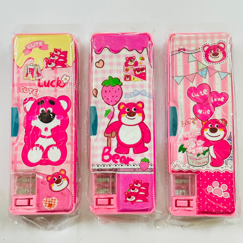 Hộp bút hít gấu dâu