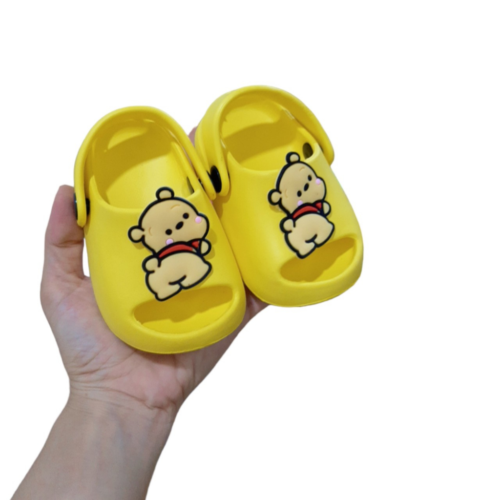 Dép Bánh Mì Hở Mũi Quai Hậu Hoạt Hình Dành Cho Bé Trai- Bé gái 5 Màu FullSize 18-23 Mã D2