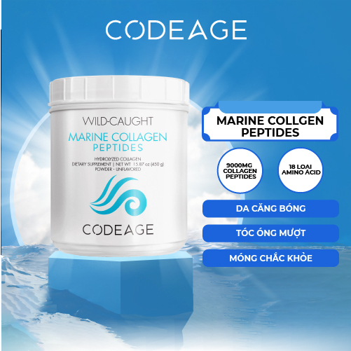Bột Collagen Đại Dương Codeage - Marine Collagen Peptides 450g Giúp Da Căng Bóng Và Bổ Sung Lượng Collagen Thiếu Hụt