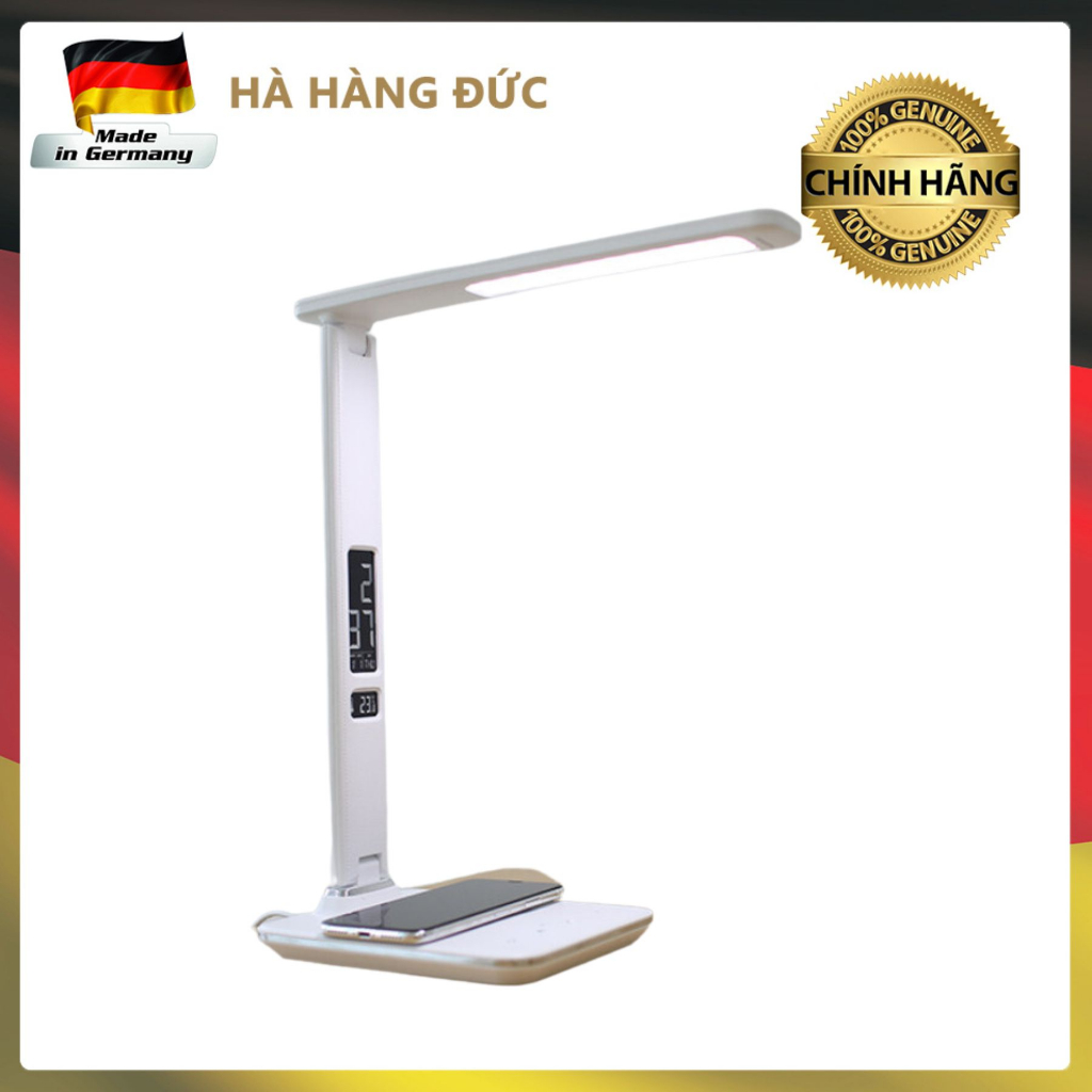 Đèn bàn chống cận kèm sạc điện thoại Mooaz MLW1R, màu trắng