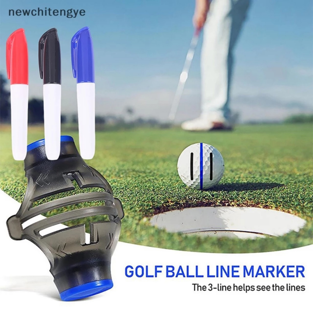 Bộ kẻ line golf 360 độ 3 vạch kèm 3 bút màu