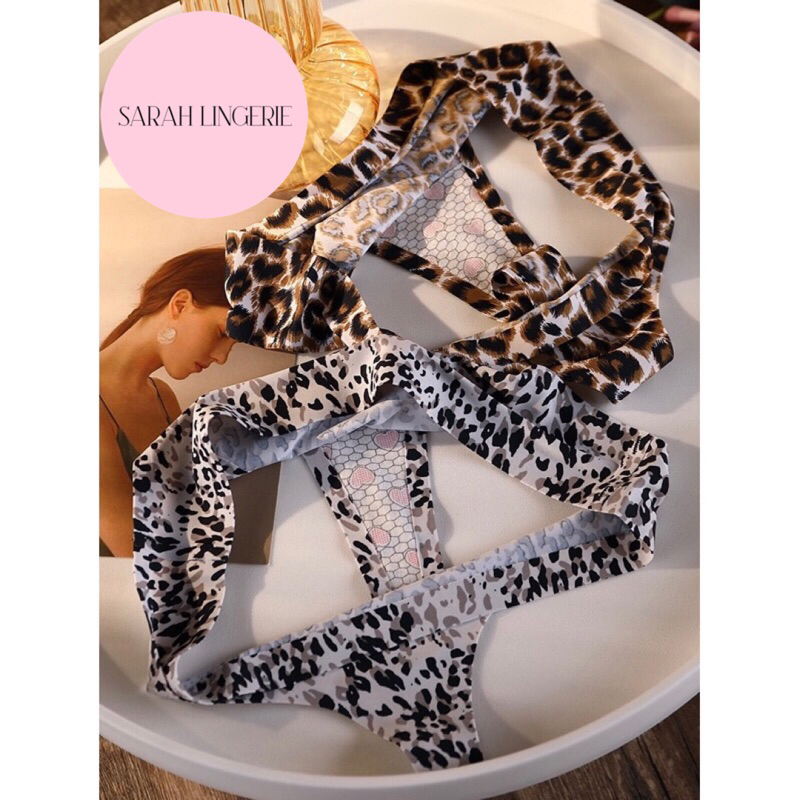 Quần lót cạp thấp lọt khe Da Beo sexy Cao cấp Sarah Lingerie 889