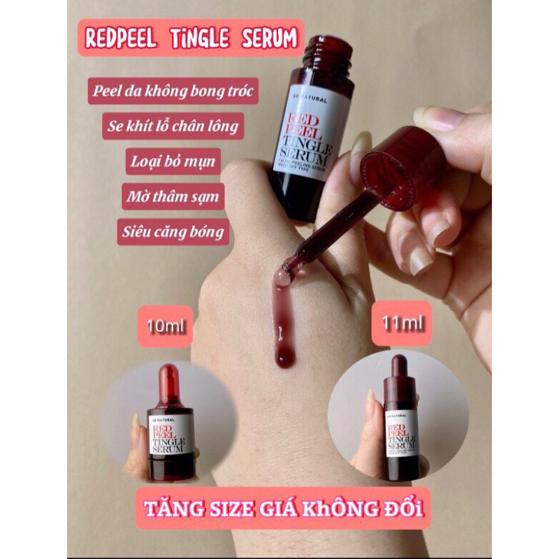 Tinh Chất Peel Da Sinh Học So’Natural Red Peel Tingle Serum - 11ml