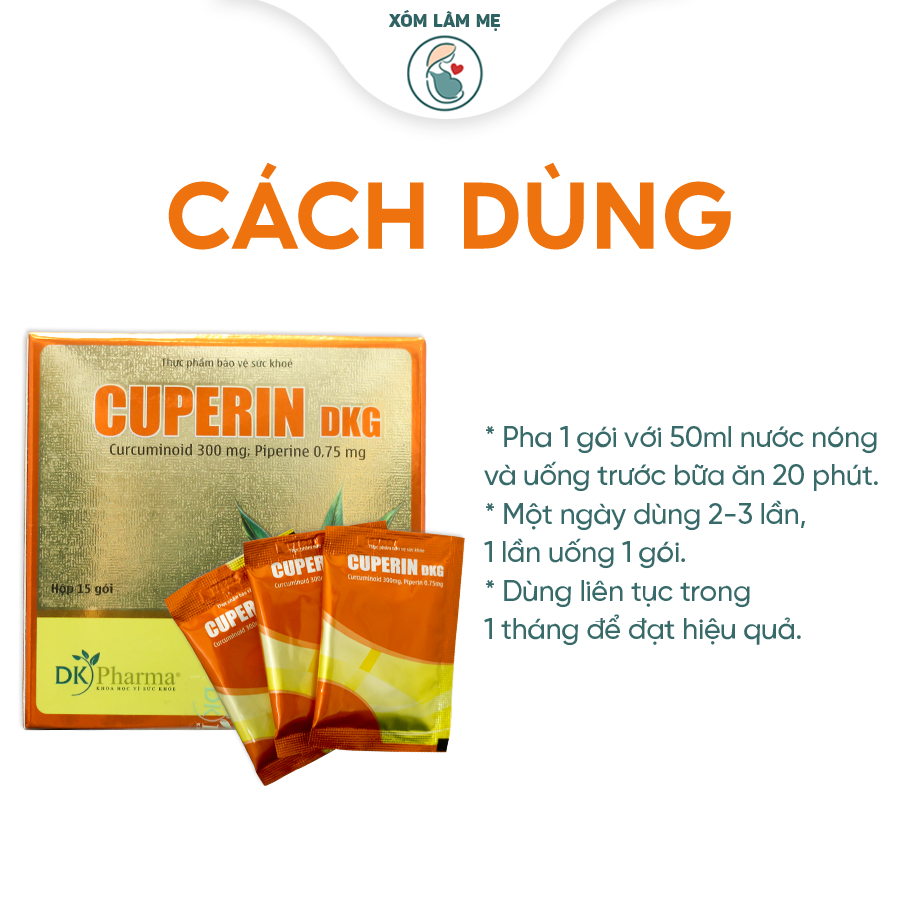 Cốm nghệ Curperin giúp mẹ sau sinh mau lành vết rạch hồi phục sức khỏe nhanh chóng - DK PHARMA