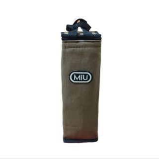 túi giữ nhiệt vải bố full màu 1500ml logo chữ M I U có dây kéo và lớp cách nhiệt