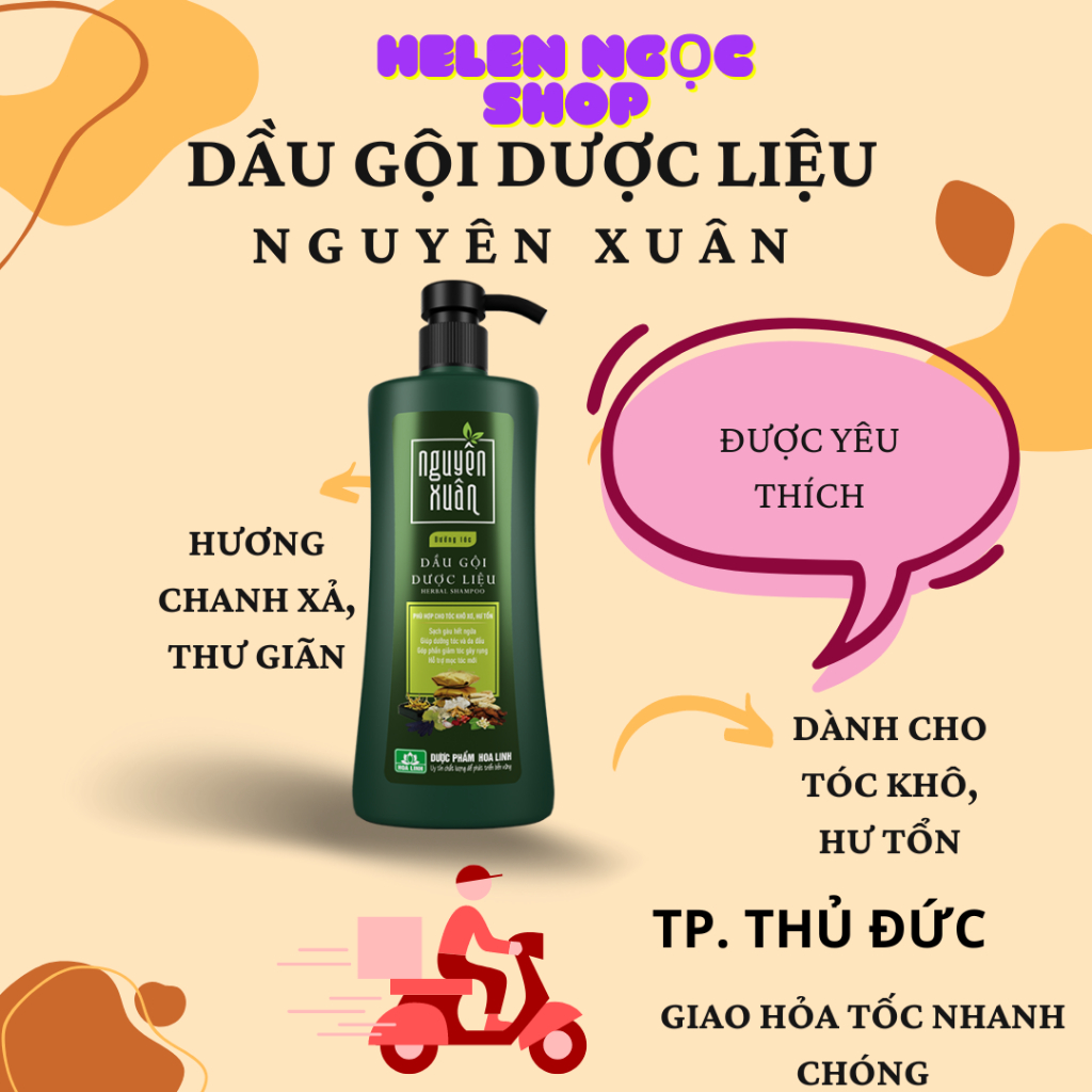 600ML+60ML Dầu gội dược liệu Nguyên Xuân dưỡng tóc SIÊU TIẾT KIỆM giá không đổi