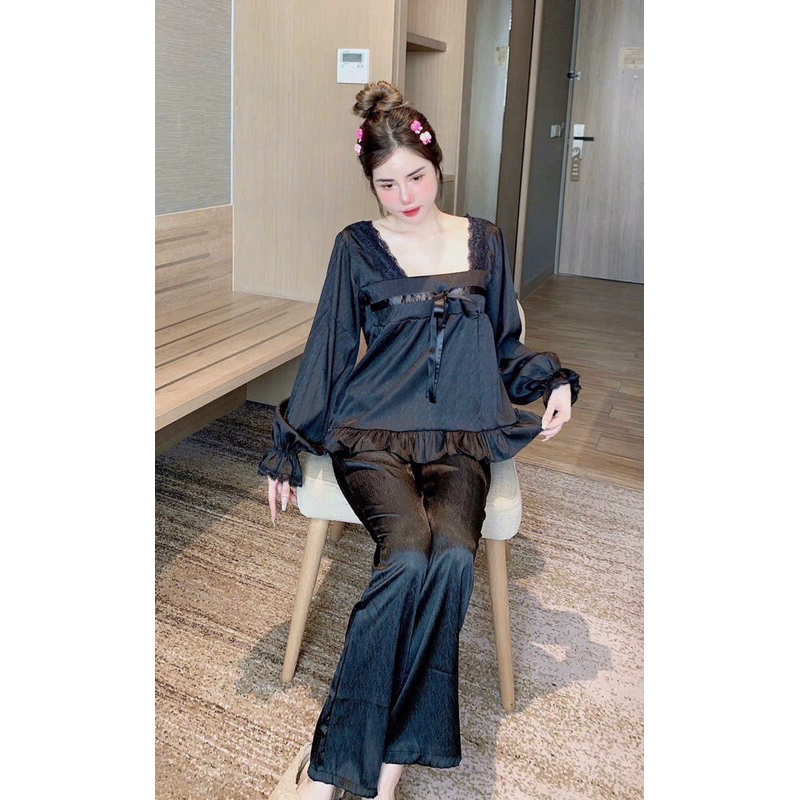 Bộ lụa xước thiết kế tieu thư