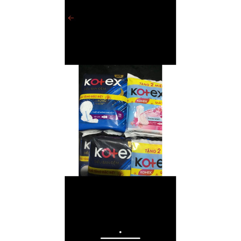 kotex ban đêm 29cm khuyên mãi tặng kèm