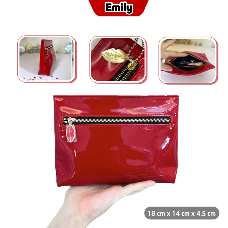 Túi Ví hàng gift hãng Y..S.L tách gift set túi da bóng tag môi